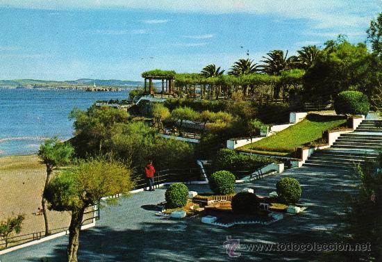 Postales: POSTAL SIN CIRCULAR DE SANTANDER,JARDINES DE PIQUIO - Foto 1