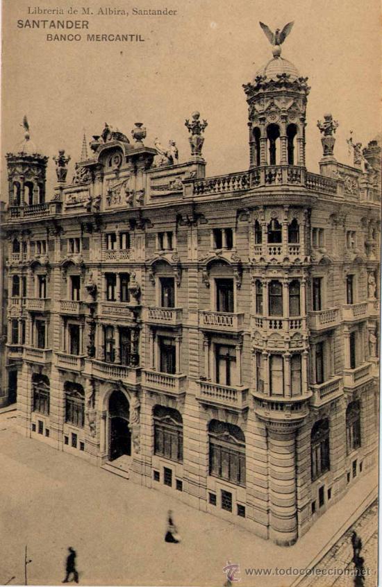 Postales: SANTANDER(CANTABRIA).- BANCO MERCANTIL - Foto 1
