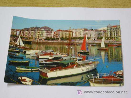 Postais: **PRECIOSA POSTAL,--SANTANDER--(BALANDROS EN PUERTO CHICO)**
