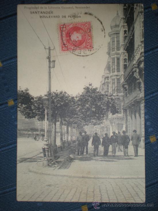 Postales: TARJETA POSTAL DE SANTANDER - BOULEVARD PEREDA - Foto 1