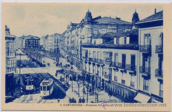 Postales: SANTANDER.-PRIMERA ALAMEDA - Foto 1