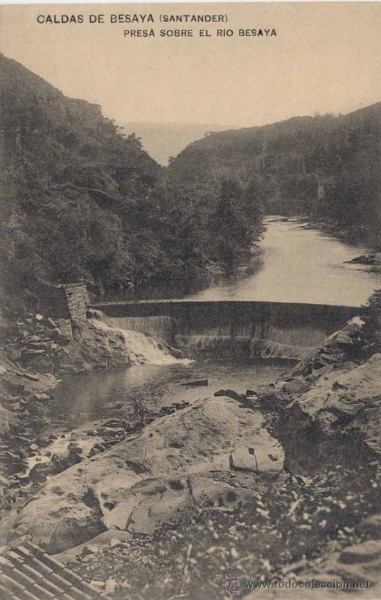 Postkarten: CALDAS DE BESAYA(CANTABRIA).- PRESA SOBRE EL R&Iacute;O BESAYA