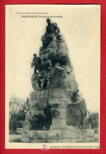 Postales: SANTANDER, ESTATUA DE PEREDA,    P38278 - Foto 1