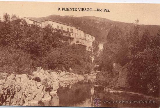 Postales: PUENTE VIESGO (CANTABRIA).- R&Iacute;O PAS