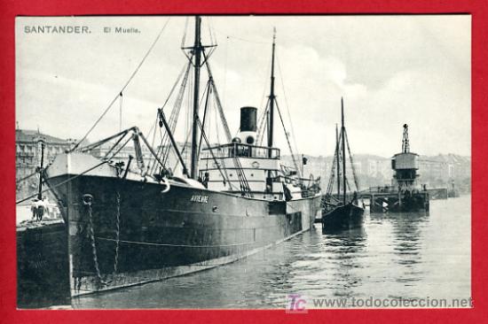 Postales: SANTANDER , EL MUELLE , P42.393 - Foto 1