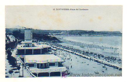 Postales: SANTANDER. PLAYA DEL SARDINERO. - Foto 1