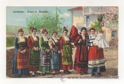 Postales: SANTANDER. GRUPO DE PASIEGAS. (CASA FUERTES) - Foto 1
