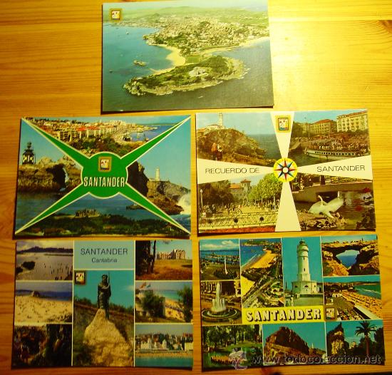 Postales: Lote de 5 postales de SANTANDER (Cantabria) - Foto 1