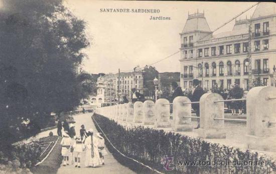 Postales: SANTANDER-SARDINERO.- JARDINES - Foto 1