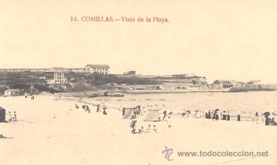 Postales: COMILLAS (CANTABRIA).- VISTA DE LA PLAYA - Foto 1