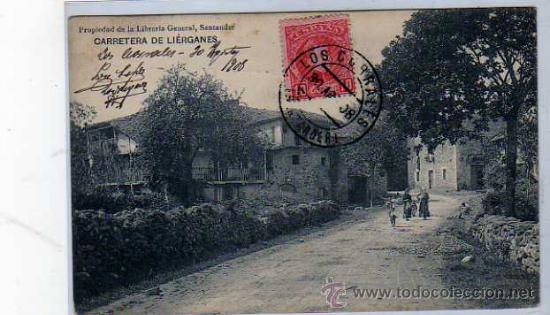 Postales: Cantabria. Carretera de Lierganes. LIbreria general. Circulada.