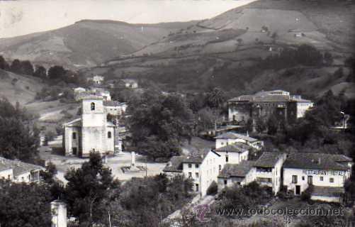 Postales: Cantabria. Limpias.n&ordm;107. Barrio del Santo cristo. Ed Arribas. Circulada. a&ntilde;os 50.