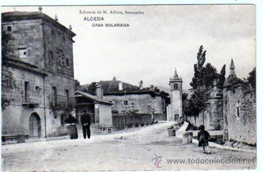 Postkarten: Cantabria. Alceda. Libreria de M. Albira. Casa Solariega.