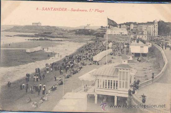 Postales: SANTANDER.-SARDINERO 1&ordf; PLAYA - Foto 1