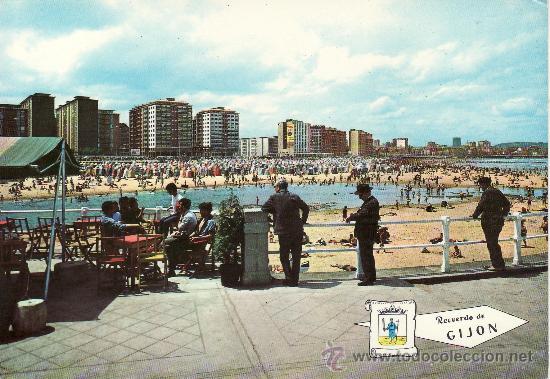 Cartes Postales: GIJON.PLAYA- VEA.MAS POSTALES Y COLECCIONISMO EN RASTRILLOPORTOBELLO