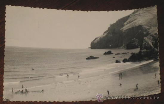 Postais: ANTIGUA FOTO POSTAL DE LIENDO (CANTABRIA) . UN RINCON DE LA PLAYA - 11.-  LA MONTA&Ntilde;A - CIRCULADA