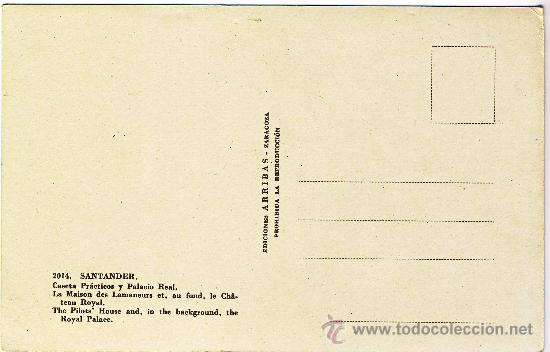 Postales: SANTANDER.- CASITA PRACTICOS Y PALACIO REAL. - Foto 2
