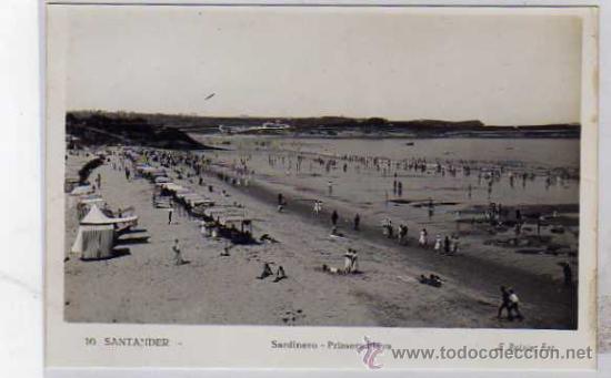Cartes Postales: cantabria. Santander.n&ordm; 16. Sardinero. Primera playa. L. Roisin. Sin circular.