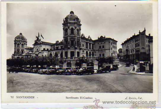 Cartes Postales: cantabria. Santander.n&ordm; 12. Sardinero. El casino. L. Roisin. Sin circular.