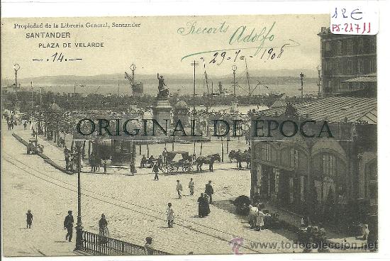 Postales: (PS-21711)POSTAL DE SANTANDER-PLAZA DE VELARDE - Foto 1