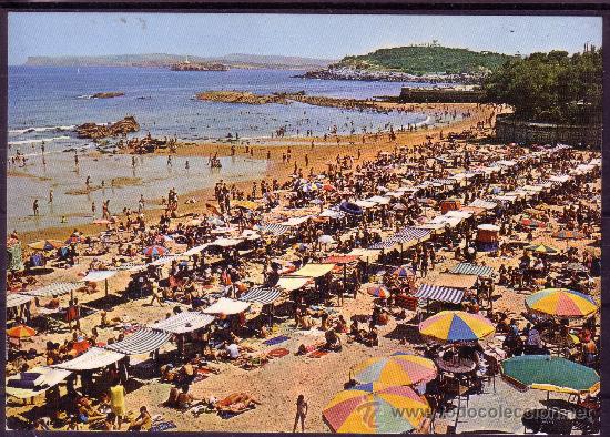 Postales: SANTANDER - PRIMERA PLAYA - DETALLE - Foto 1