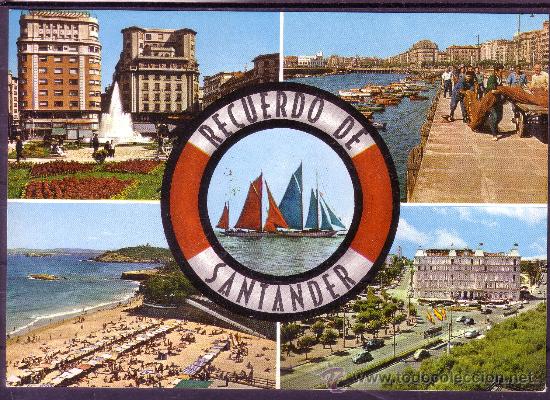 Postales: RECUERDO DE SANTANDER - DIVERSOS ASPECTOS - Foto 1