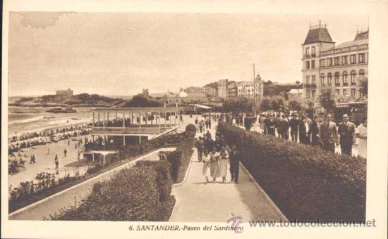 Postales: SANTANDER.- PASEO DEL SARDINERO - Foto 1