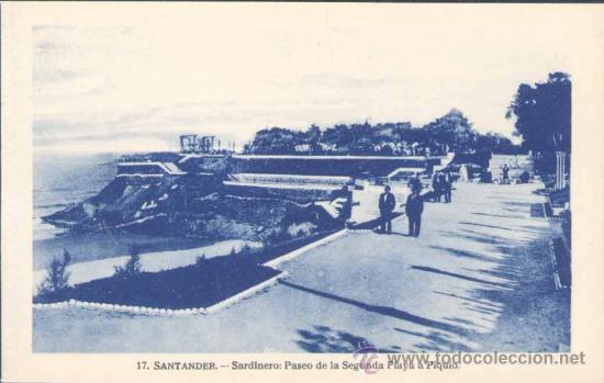 Cartes Postales: SANTANDER.-SARDINERO- PASEO DE LAS SEGUNDA PLAYA A PIQUIO