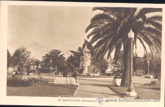 Postales: SANTANDER.- MONUMENTO A PEREDA - Foto 1