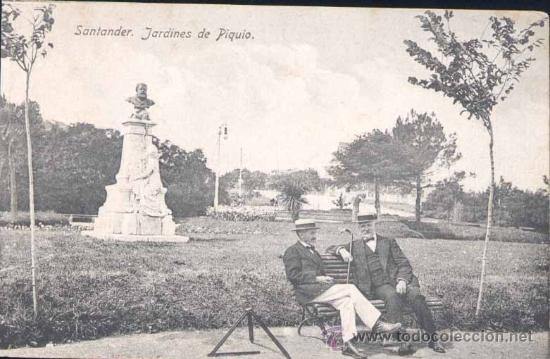 Postales: SANTANDER.- JARDINES DE PIQUIO - Foto 1