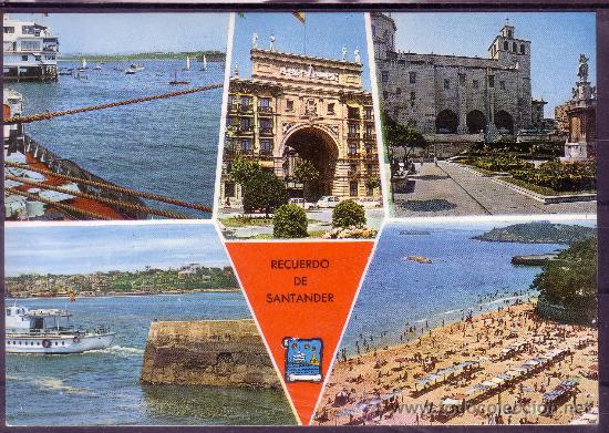 Postales: CANTABRIA - SANTANDER - RECUERDO DE SANTANDER - Foto 1