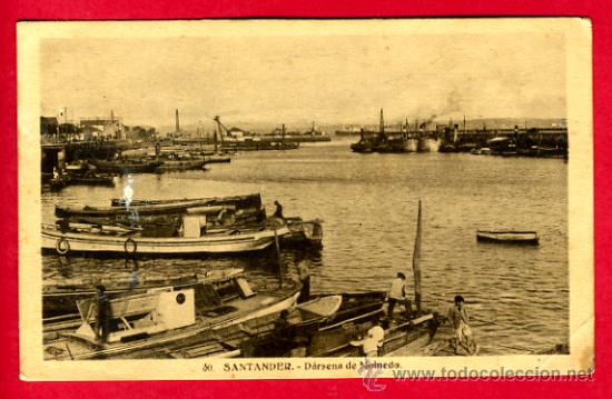 Postales: santander, darsena de molnedo, barcos,    p60400 - Foto 1