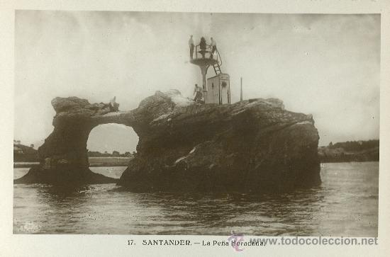Postales: SANTANDER. LA PE&Ntilde;A HORADADA. HACIA 1920. - Foto 1