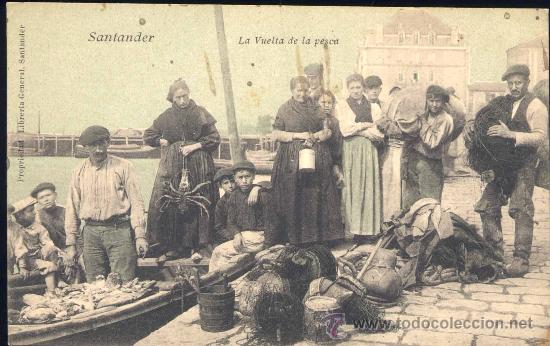 Postales: SANTANDER.- LA VUELTA DE LA PESCA - Foto 1