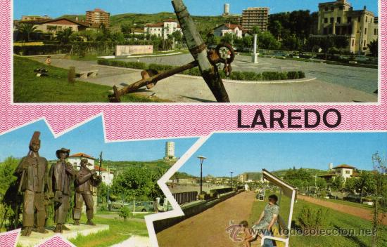 Postales: LAREDO N&ordm; 5 ESCRITA CIRCULADA SELLO ED. CUSC&Oacute; - Foto 1