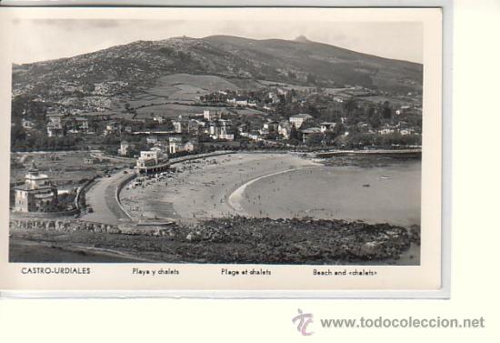 Postales: CASTRO URDIALES (CANTABRIA).- PLAYA Y CHALETS - Foto 1