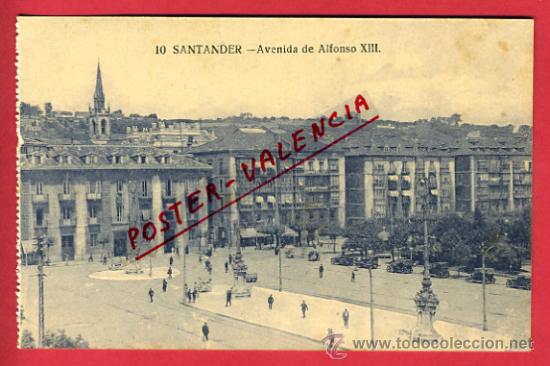 Postales: SANTANDER, AVENIDA DE ALFONSO XIII,      P63037 - Foto 1