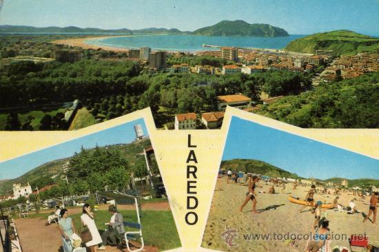 Postales: LAREDO N&ordm; 4 CUSC&Oacute; ESCRITA CIRCULADA SELLO - Foto 1