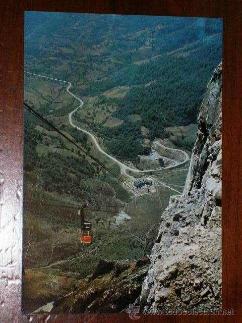 Postais: Postal de los Picos de Europa: Telef&eacute;rico de Fuente D&eacute; (Sin circular)