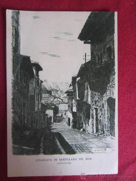 Postales: SANTANDER - COLEGIATA DE SANTILLANA DEL MAR - Foto 1