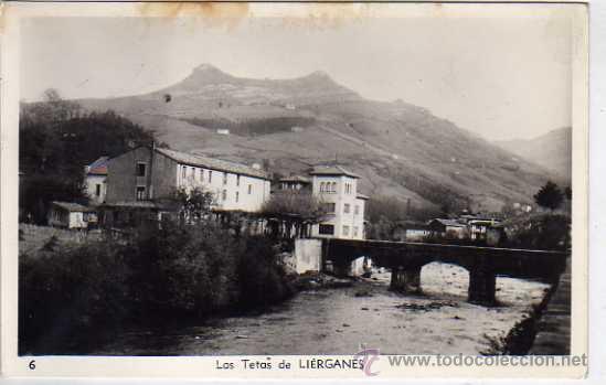 Postais: Las Tetas de Lierganes.  No figura editor. Circulada en 1958. Cantabria.
