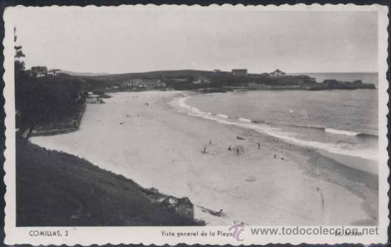 Postales: COMILLAS (CANTABRIA).- VISTA GENERAL DE LA PLAYA - Foto 1