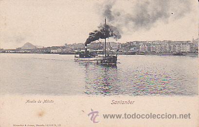 Postales: POSTAL SANTANDER MUELLE DE MILA&Ntilde;O - Foto 1