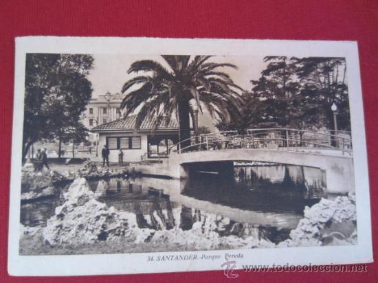 Postales: SANTANDER - PARQUE PEREDA - Foto 1