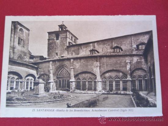 Postales: SANTANDER - ABADIA DE LOS BEDICTINOS - Foto 1