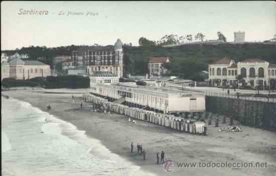 Postales: SANTANDER.- SARDINERO.- LA PRIMERA PLAYA - Foto 1