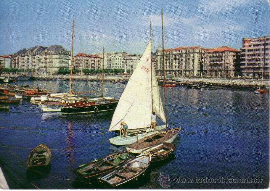 Postales: SANTANDER - PUERTO CHICO Y AVENIDA CASTELAR - Foto 1