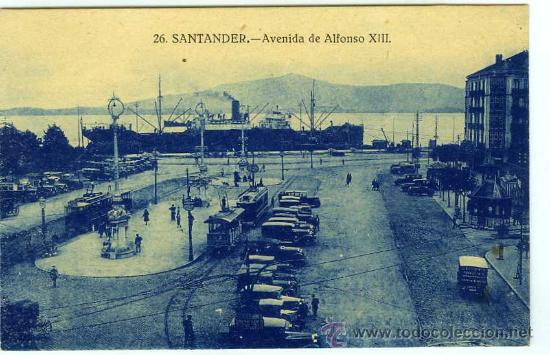 Postkarten: POSTAL SANTANDER AVENIDA DE ALFONSO XIII