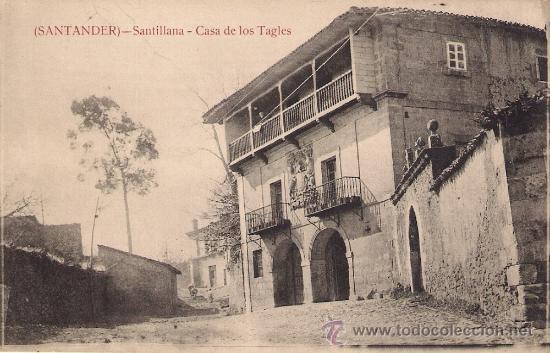 Postales: SANTANDER - SANTILLANA : CASA DE LOS TAGLES. - Foto 1