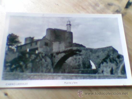 Postales: Postal fotografica Puento y faro Castrourdiales circulada a&ntilde;os 50